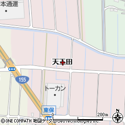 愛知県愛西市東保町天王田周辺の地図