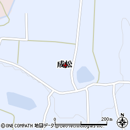 岡山県勝田郡奈義町成松周辺の地図