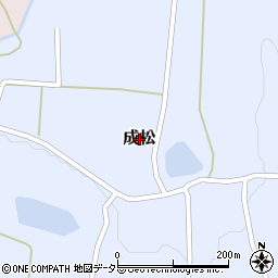 岡山県奈義町（勝田郡）成松周辺の地図
