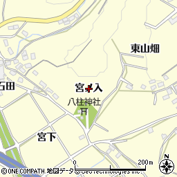 愛知県豊田市御船町（宮ノ入）周辺の地図