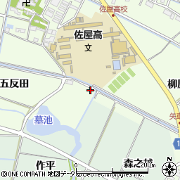 愛知県愛西市東條町五反田2周辺の地図
