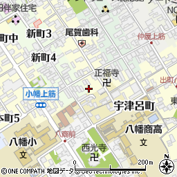 滋賀県近江八幡市魚屋町上45周辺の地図