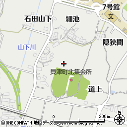 愛知県豊田市貝津町鳶山周辺の地図