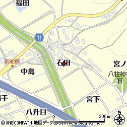 愛知県豊田市御船町石田周辺の地図