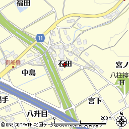 愛知県豊田市御船町（石田）周辺の地図