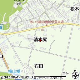 愛知県豊田市保見町（清水尻）周辺の地図