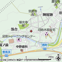 愛知県豊田市足助町新町周辺の地図