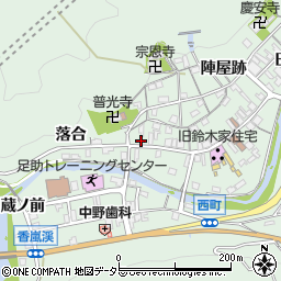 愛知県豊田市足助町新町9周辺の地図