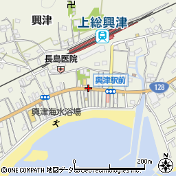 興津局前周辺の地図