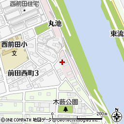 愛知県名古屋市中川区富田町大字前田（丸池）周辺の地図