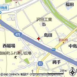愛知県豊田市御船町島田周辺の地図