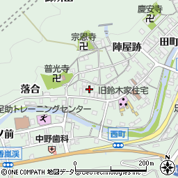 愛知県豊田市足助町新町6周辺の地図