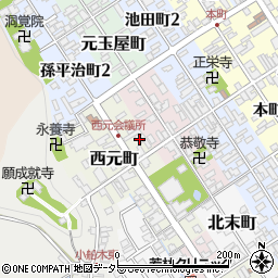 滋賀県近江八幡市西元町16周辺の地図