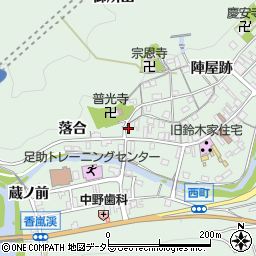 愛知県豊田市足助町新町12周辺の地図