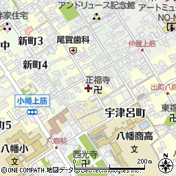 滋賀県近江八幡市魚屋町上51周辺の地図