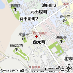 滋賀県近江八幡市西元町36周辺の地図