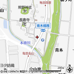 愛知県豊田市亀首町森腰周辺の地図