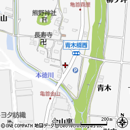 愛知県豊田市亀首町（森腰）周辺の地図