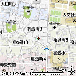 愛知県名古屋市瑞穂区御劔町3丁目45周辺の地図