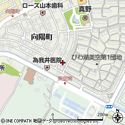 滋賀県大津市向陽町3-10周辺の地図