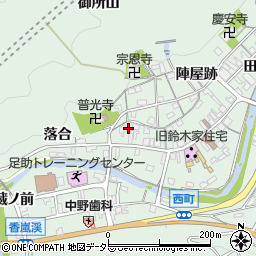 愛知県豊田市足助町新町8周辺の地図