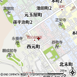 滋賀県近江八幡市西元町20周辺の地図