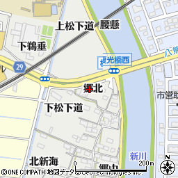 愛知県名古屋市中川区富田町大字榎津（郷北）周辺の地図