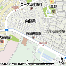 滋賀県大津市向陽町12-1周辺の地図