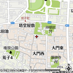 愛知県名古屋市中川区荒子町大門西周辺の地図