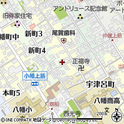 滋賀県近江八幡市魚屋町上44周辺の地図