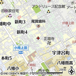 滋賀県近江八幡市魚屋町上43周辺の地図