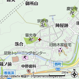 愛知県豊田市足助町天王4周辺の地図