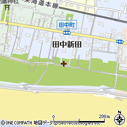 静岡県富士市田中新田周辺の地図
