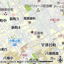 滋賀県近江八幡市魚屋町上41周辺の地図