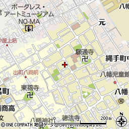 滋賀県近江八幡市八幡町周辺の地図