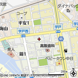 愛知県海部郡蟹江町錦2丁目22周辺の地図