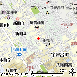 滋賀県近江八幡市魚屋町上40周辺の地図