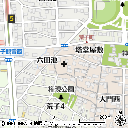 愛知県名古屋市中川区荒子町大和ケ池周辺の地図