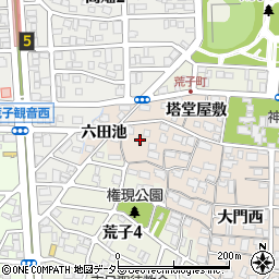 愛知県名古屋市中川区荒子町（大和ケ池）周辺の地図