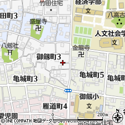 愛知県名古屋市瑞穂区御劔町3丁目37周辺の地図