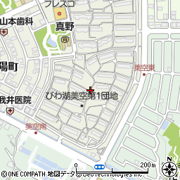滋賀県大津市美空町周辺の地図