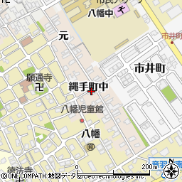 滋賀県近江八幡市縄手町中周辺の地図