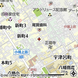 滋賀県近江八幡市魚屋町上38周辺の地図
