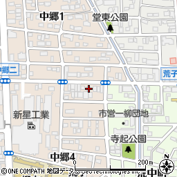 中日新聞中郷専売所周辺の地図