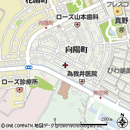滋賀県大津市向陽町12-6周辺の地図