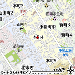 滋賀県近江八幡市本町周辺の地図