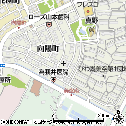 滋賀県大津市向陽町9-12周辺の地図