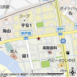 愛知県海部郡蟹江町錦2丁目9周辺の地図