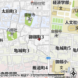 愛知県名古屋市瑞穂区御劔町3丁目周辺の地図