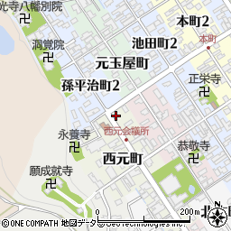 滋賀県近江八幡市西元町27-4周辺の地図